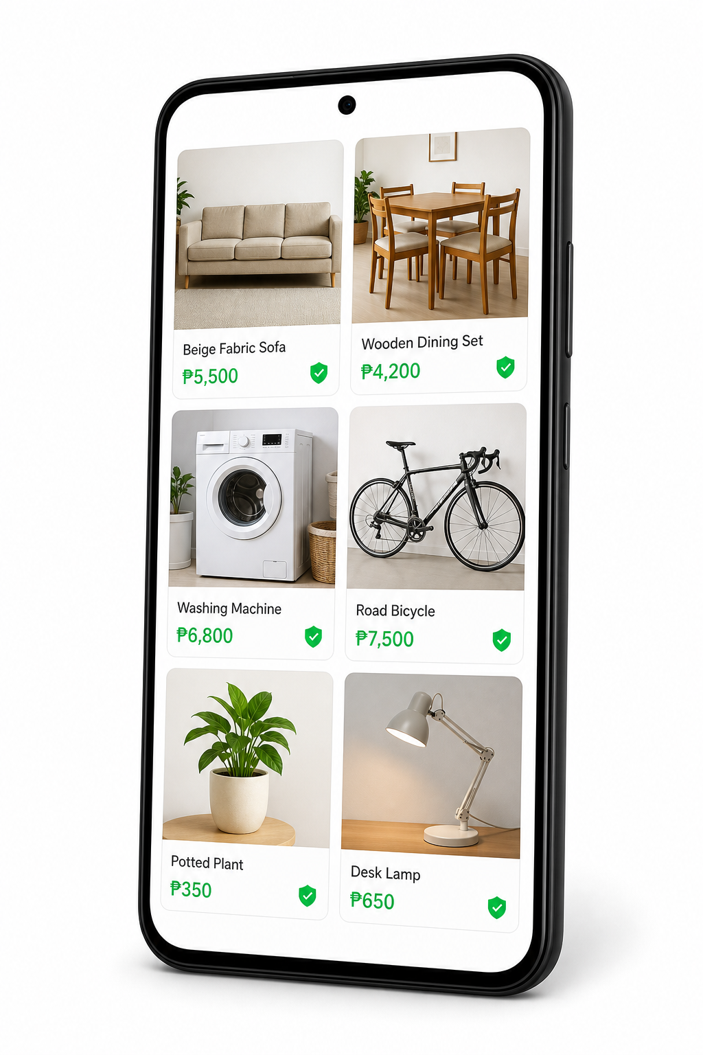 BGC Market app preview showing verified neighborhood listings